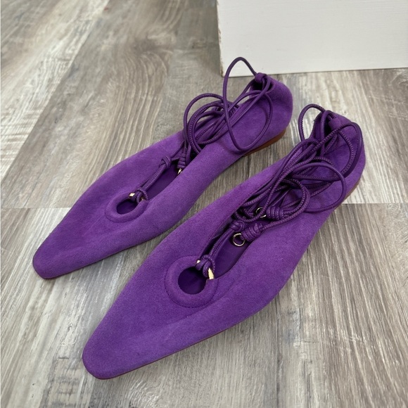 Ulla Johnson Purple Suede Flats - Picture 1 of 6